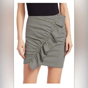 A.L.C Jupiter Houndstooth Ruffled Mini Skirt Size 4 New with Tags